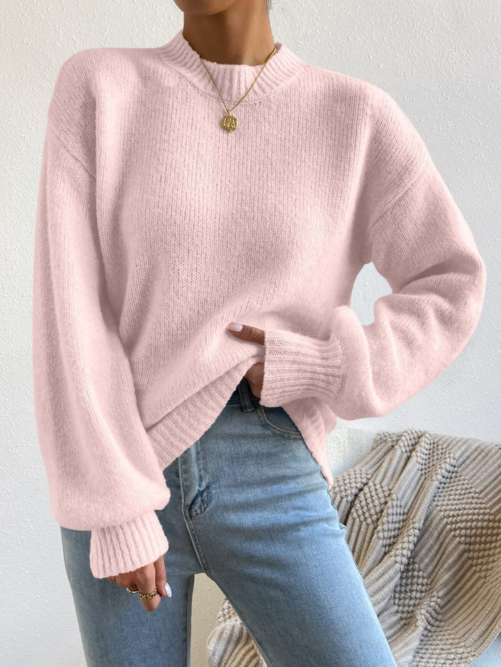 Birthe | Women's Crew Neck Sweater Knit Pullover Oversized 2