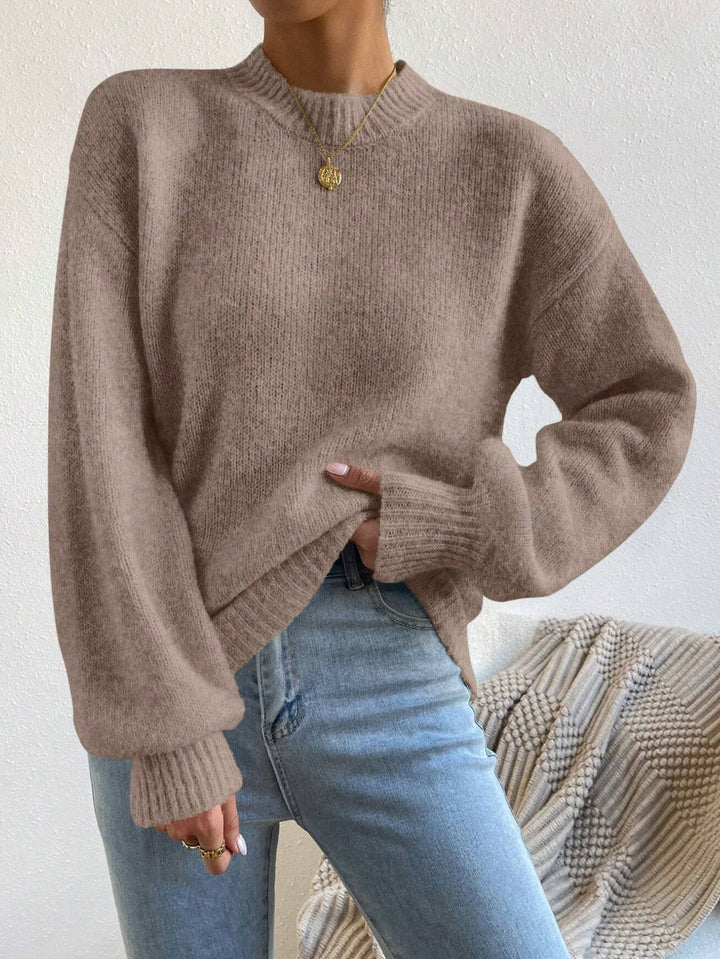 Birthe | Women's Crew Neck Sweater Knit Pullover Oversized 3