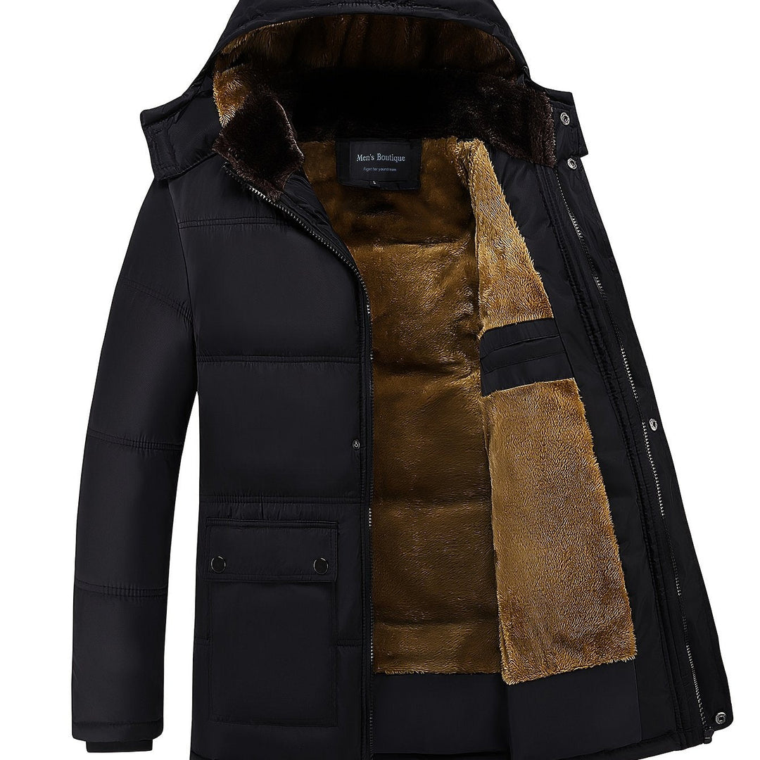 Bouke | Men's Fleece Lined Hooded Winter Coat Parka 1