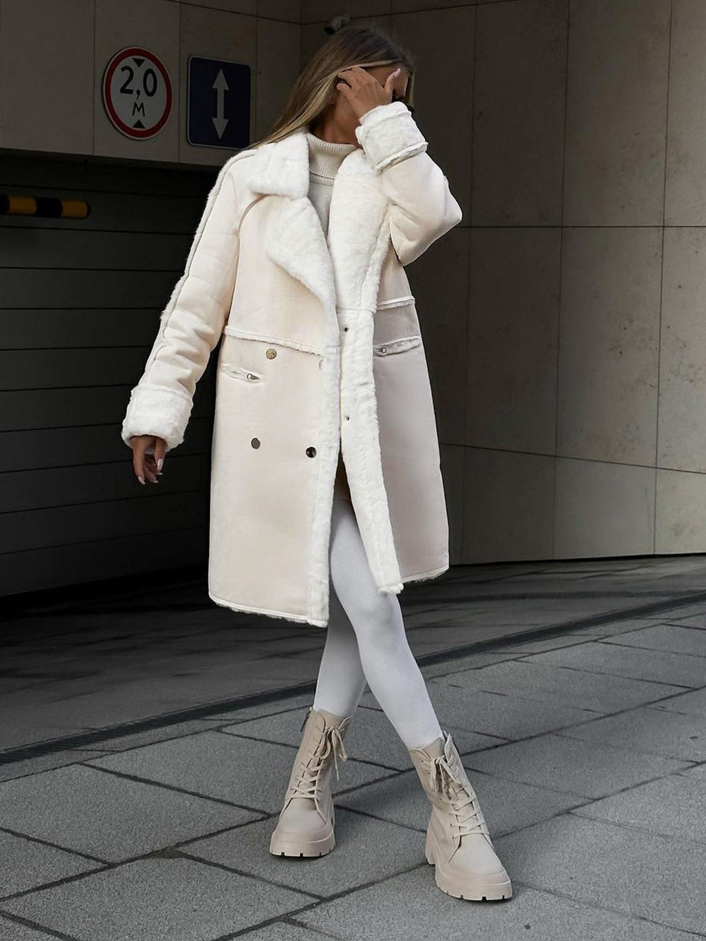 Bridget | Women's Double Breasted Teddy Coat Wool Winter 2