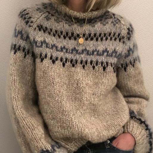 Britt - Nordic Fair Isle Knit Sweater 1