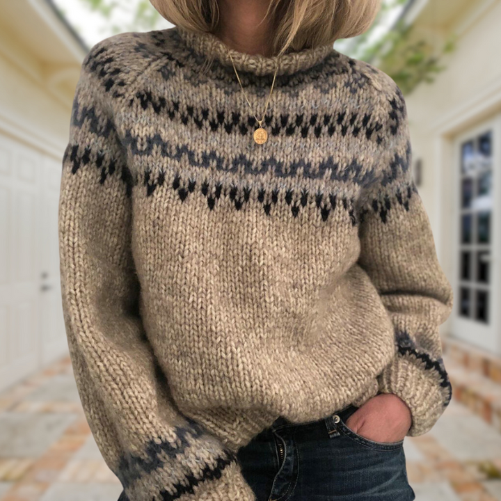 Britt - Nordic Fair Isle Knit Sweater 5