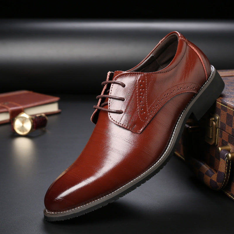 Men's Pointed Toe Oxford Dress Shoes – Brown