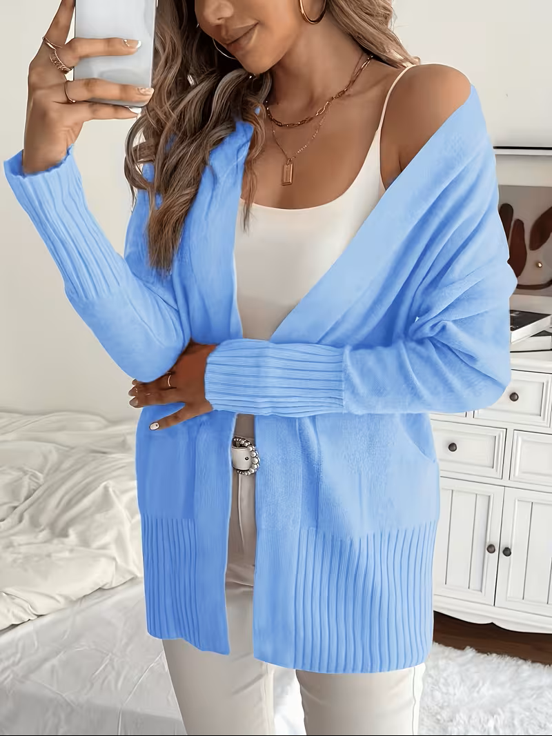 Jeltje | Women's Lightweight Open Front Pocket Cardigan Sweater