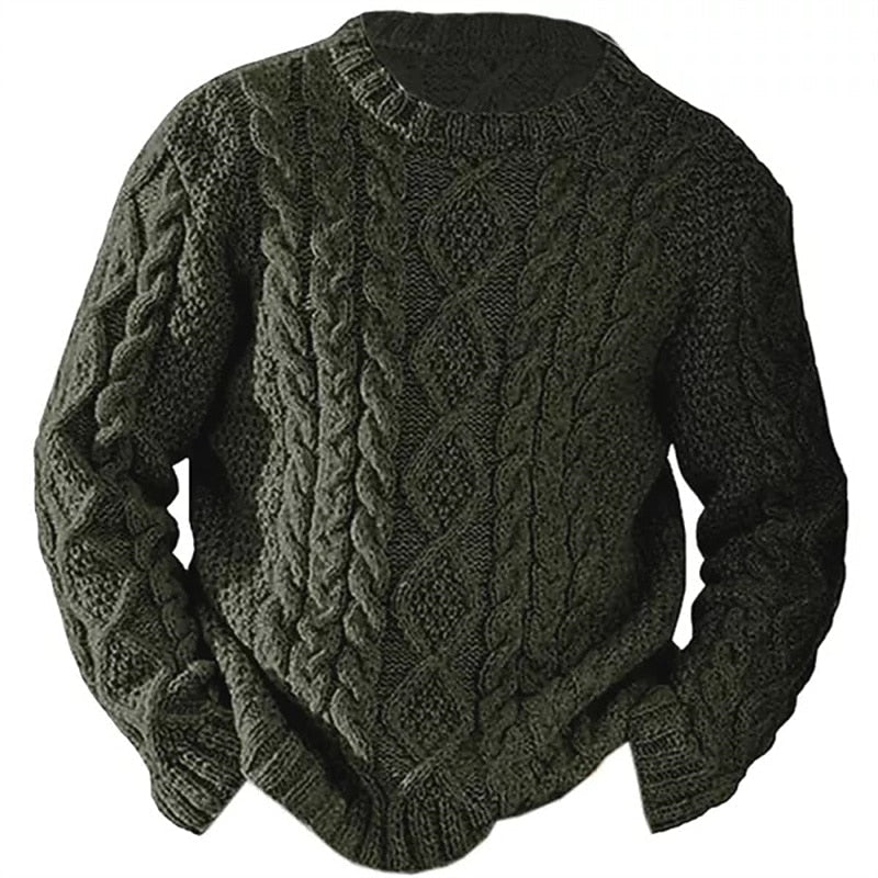 Callum - Aran Cable Knit Sweater 1