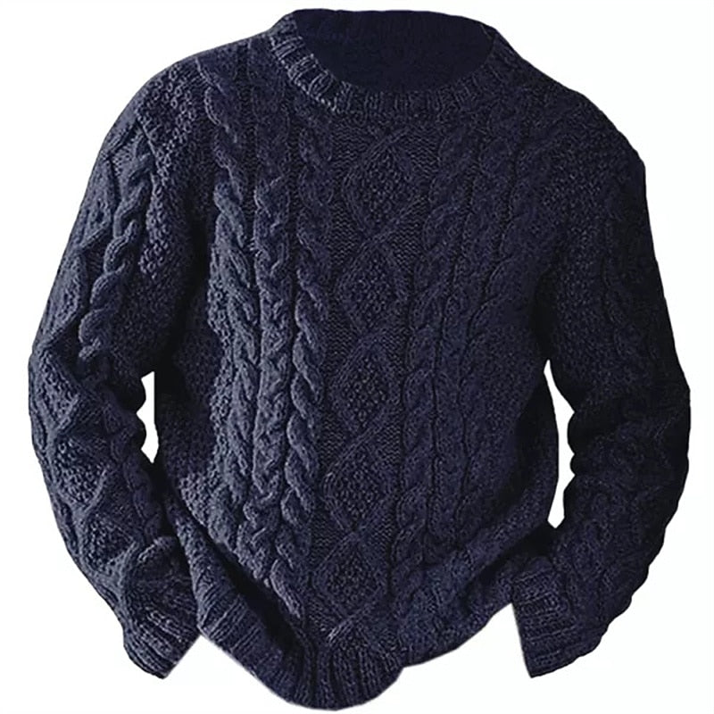 Callum - Aran Cable Knit Sweater 2