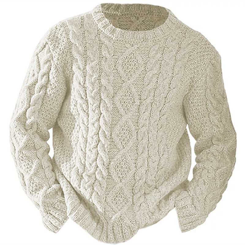 Callum - Aran Cable Knit Sweater 3