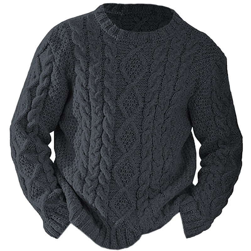 Callum - Aran Cable Knit Sweater 5