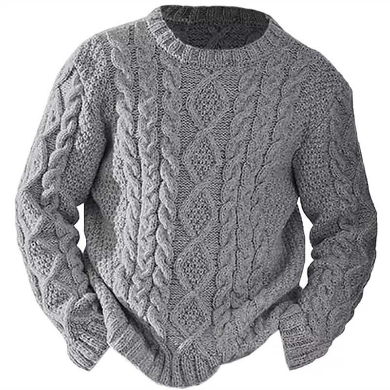Callum - Aran Cable Knit Sweater 6