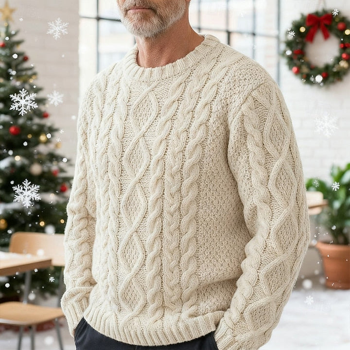 Callum - Aran Cable Knit Sweater 7