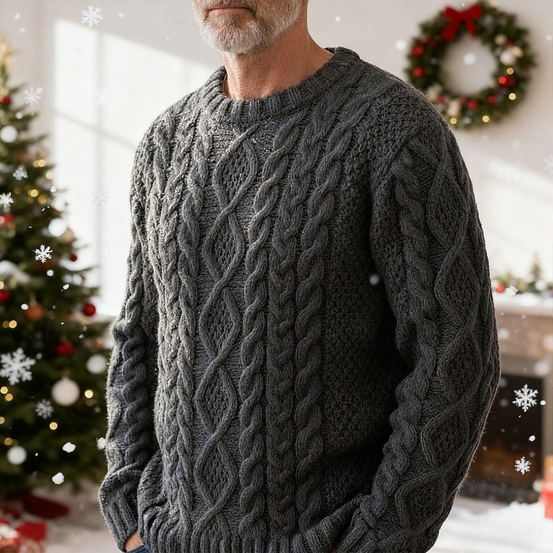 Callum - Aran Cable Knit Sweater 9