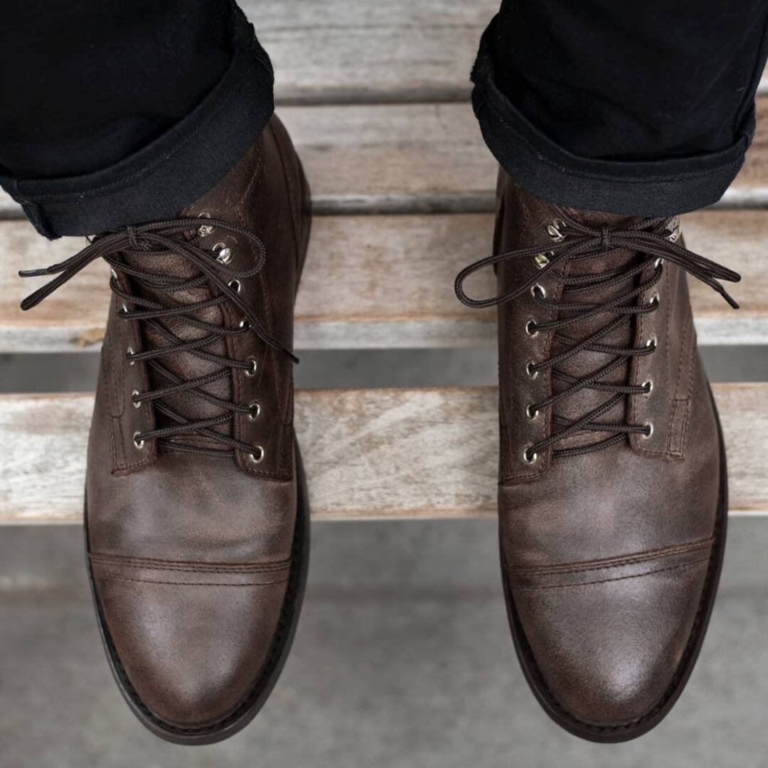 Callum | Men's Leather Boots Dress Lace Up Brogue Casual Ankle 4