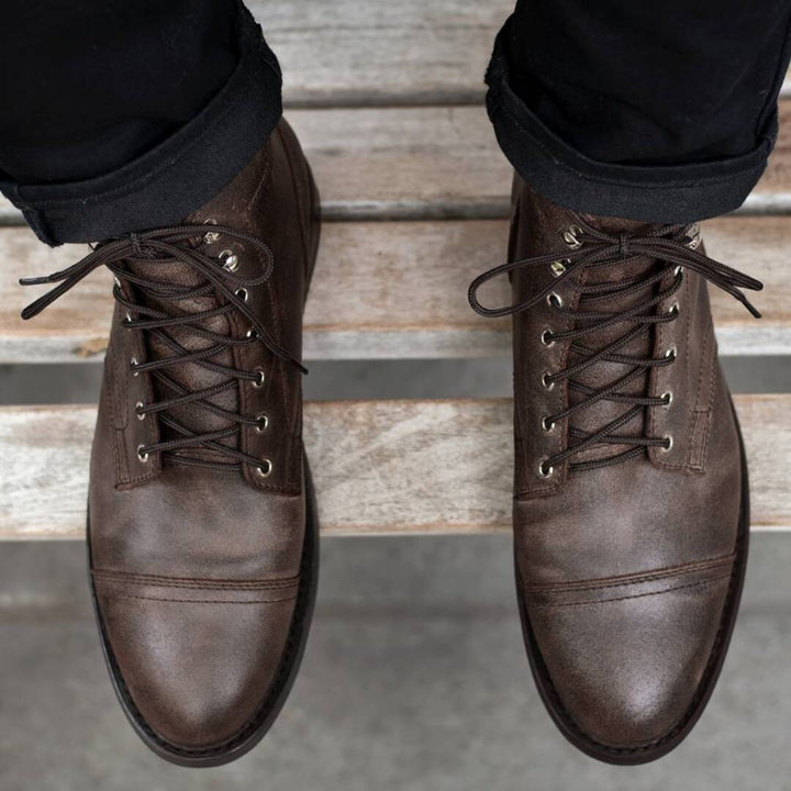 Callum | Men's Leather Boots Dress Lace Up Brogue Casual Ankle 4