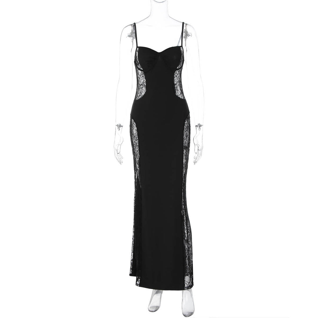 Carmen - Black Lace Mermaid Gown Dress 1