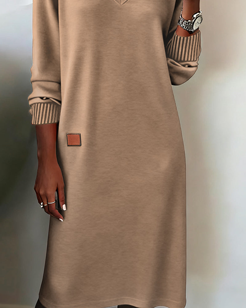 Carmen - Cozy V-Neck Sweater Fall Dress 5