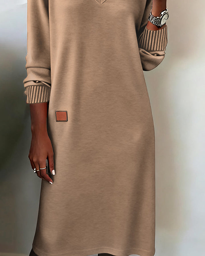 Carmen - Cozy V-Neck Sweater Fall Dress 5