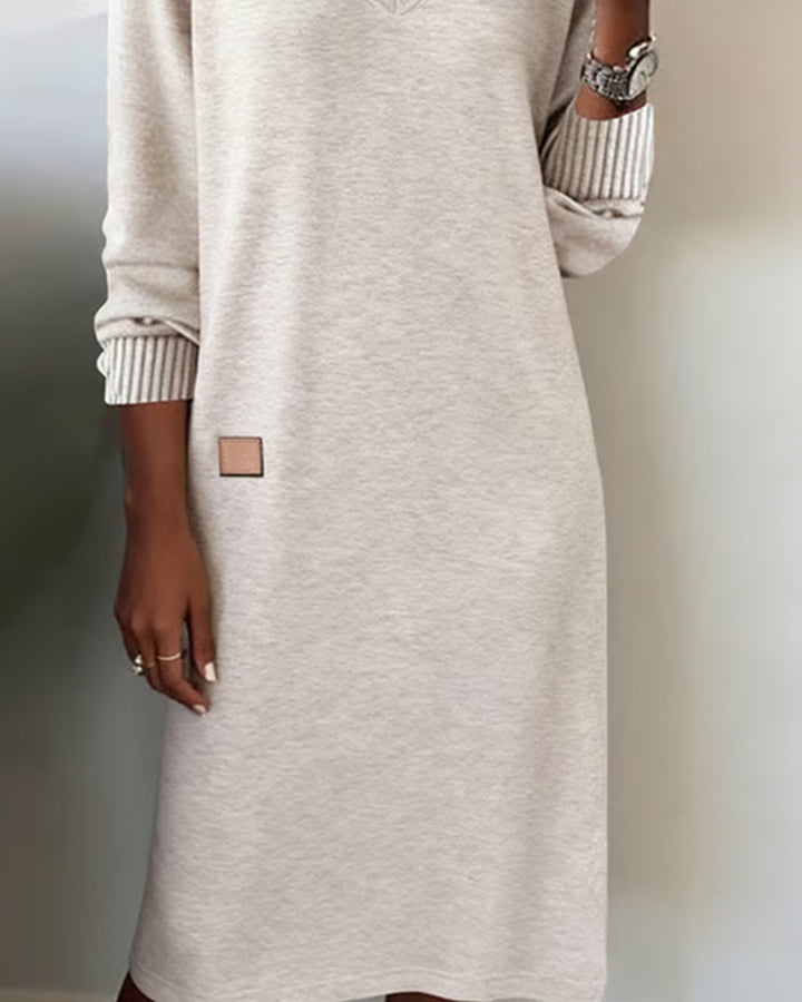 Carmen - Cozy V-Neck Sweater Fall Dress 7