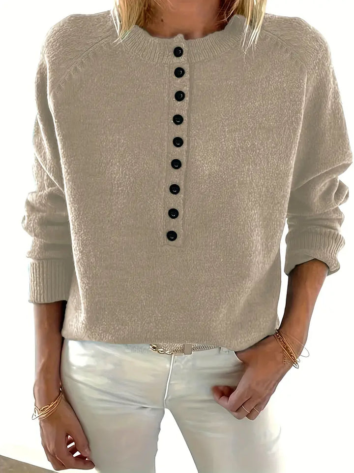 Caroline - Button Placket Knit Sweater 7