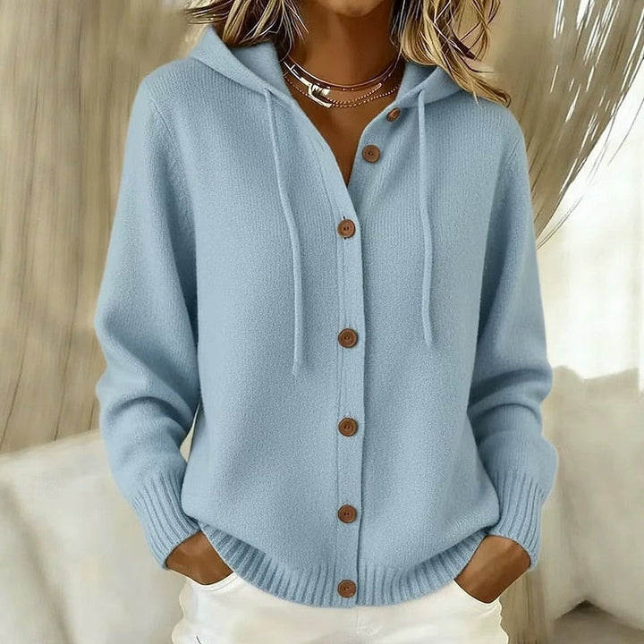 Cato | Women's Hooded Cardigan Button Front Knit Plus Size 2