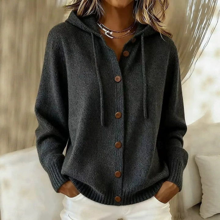 Cato | Women's Hooded Cardigan Button Front Knit Plus Size 5