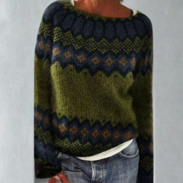 Cecile | Women's Fair Isle Nordic Sweater 2