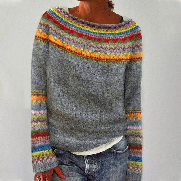 Cecile | Women's Fair Isle Nordic Sweater 4