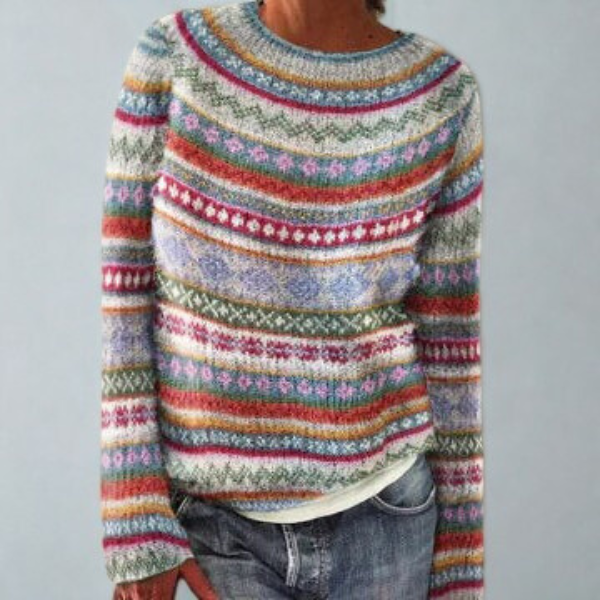 Cecile | Women's Fair Isle Nordic Sweater 5