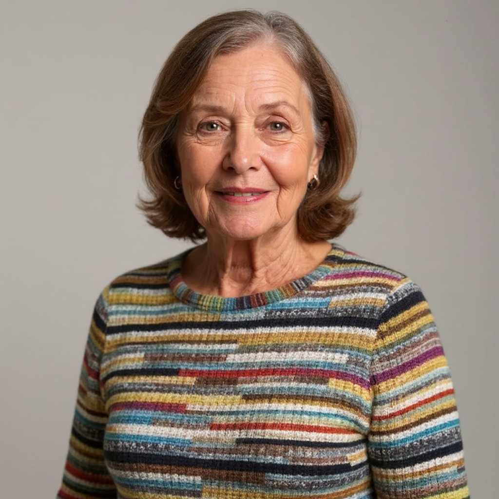 Cedar - Striped Fair Isle Knit Sweater 4