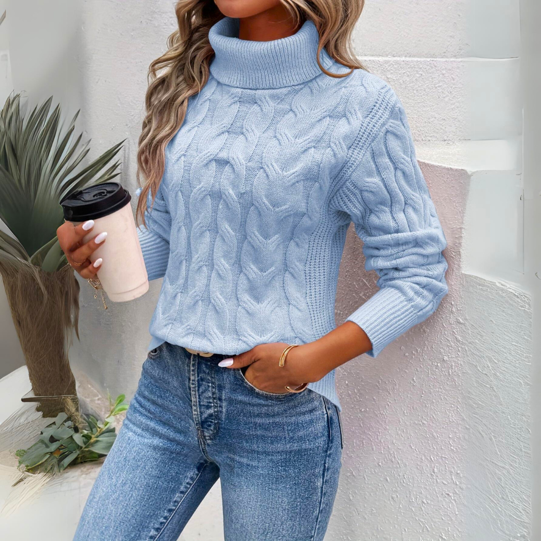 Charlotte - Warm Turtleneck Knit Sweater 1