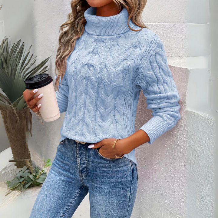Charlotte - Warm Turtleneck Knit Sweater 1