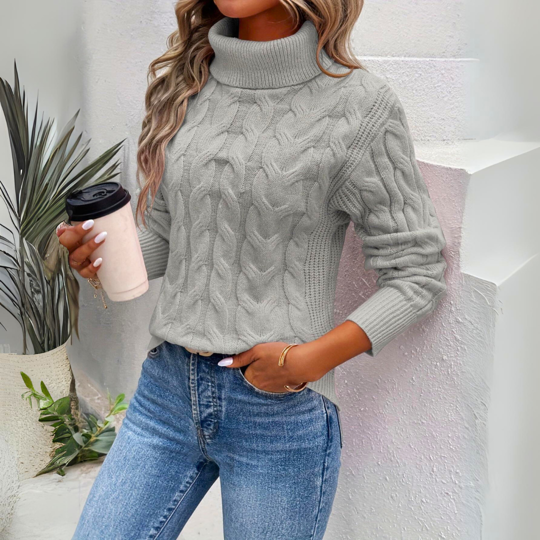 Charlotte - Warm Turtleneck Knit Sweater 2