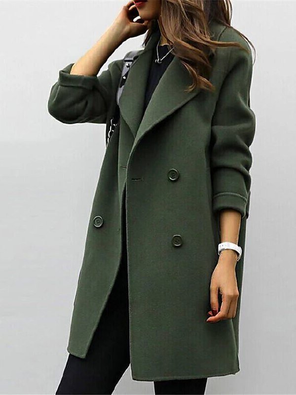 Christy | Women's Double Breasted Coat Mid Length 1
