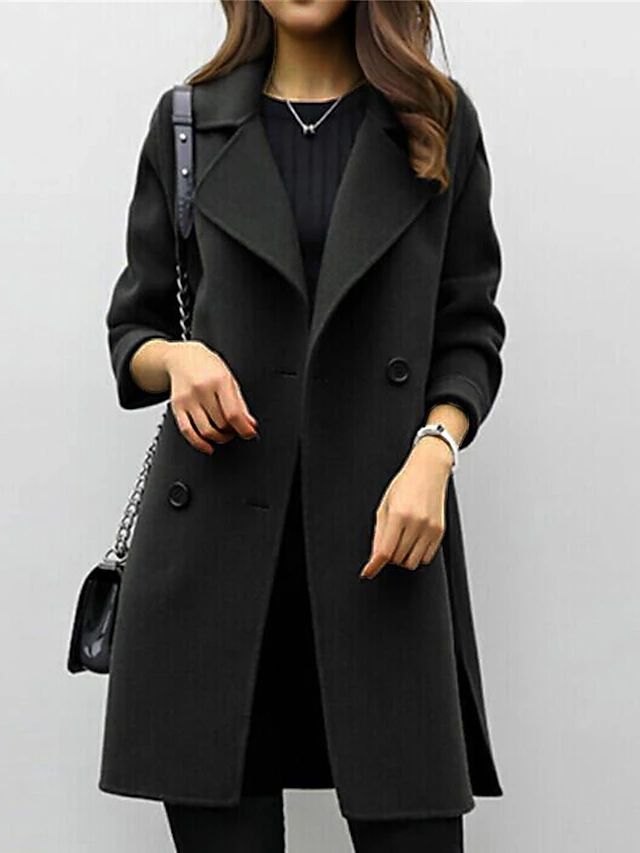 Christy | Women's Double Breasted Coat Mid Length 3