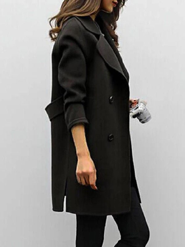 Christy | Women's Double Breasted Coat Mid Length 5