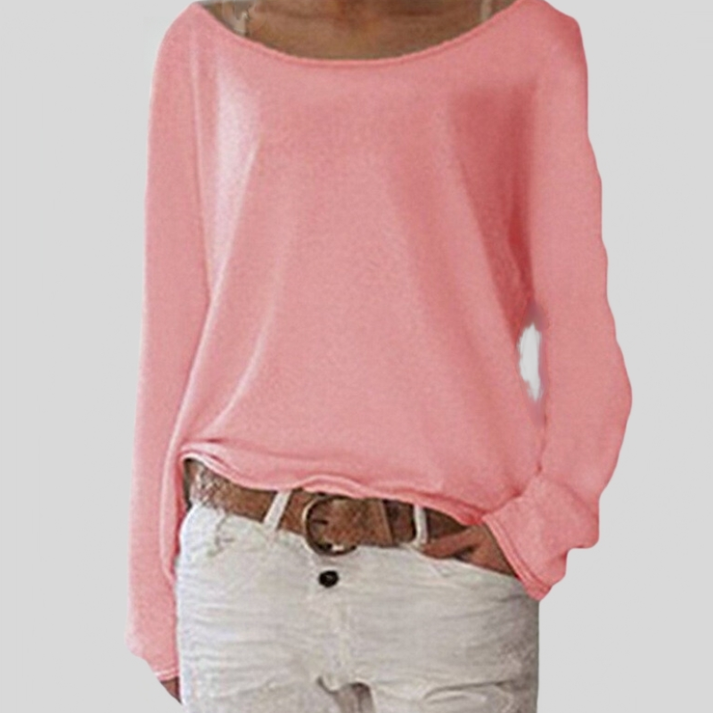 Coba | Women's Oversized Sweater Boat Neck Knit Pullover Fine 1