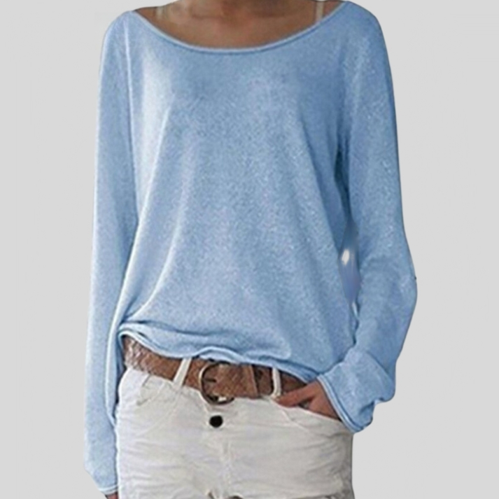 Coba | Women's Oversized Sweater Boat Neck Knit Pullover Fine 2