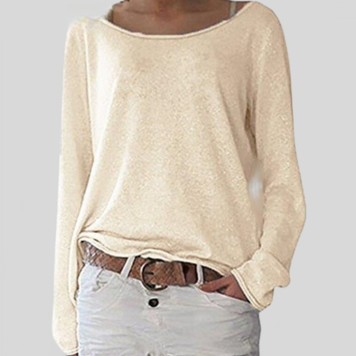 Coba | Women's Oversized Sweater Boat Neck Knit Pullover Fine 3