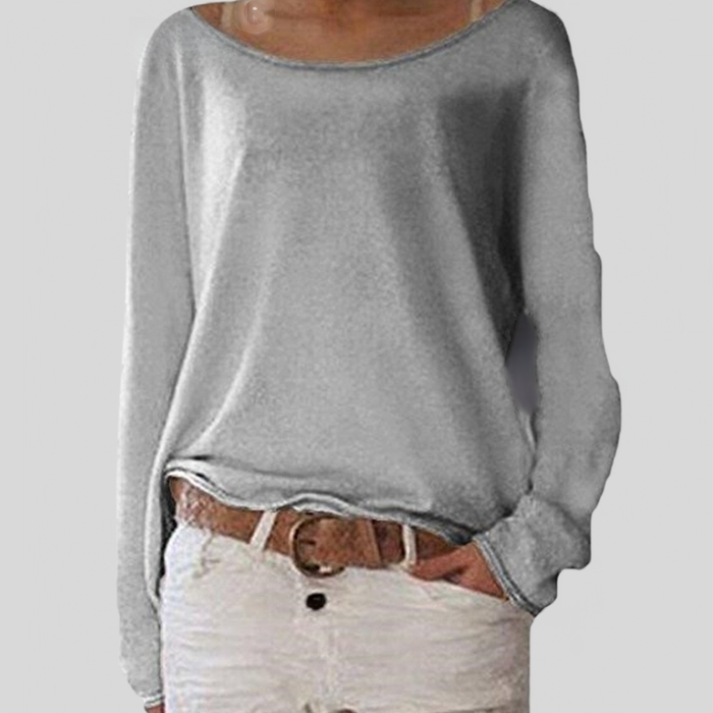 Coba | Women's Oversized Sweater Boat Neck Knit Pullover Fine 4