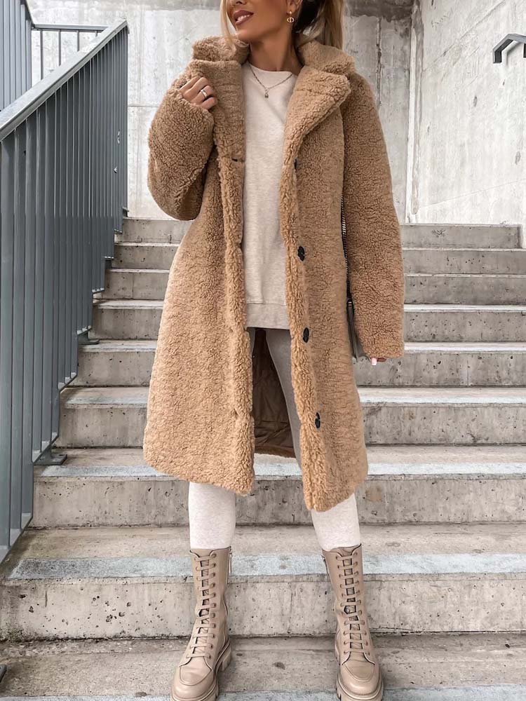 Constance | Women's Long Teddy Coat Winter Wool Sherpa 10