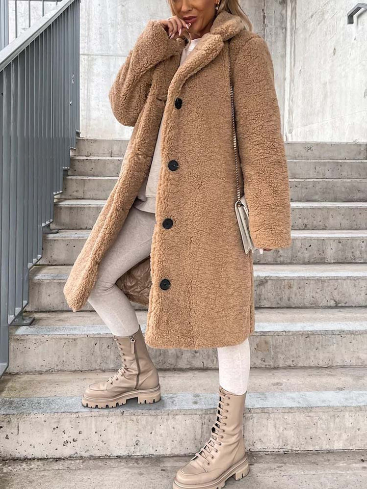 Constance | Women's Long Teddy Coat Winter Wool Sherpa 11