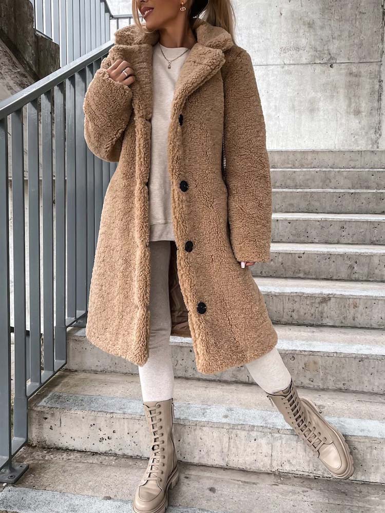 Constance | Women's Long Teddy Coat Winter Wool Sherpa 12