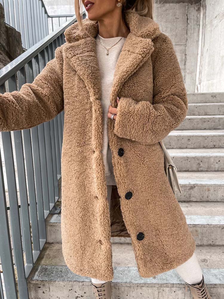 Constance | Women's Long Teddy Coat Winter Wool Sherpa 2