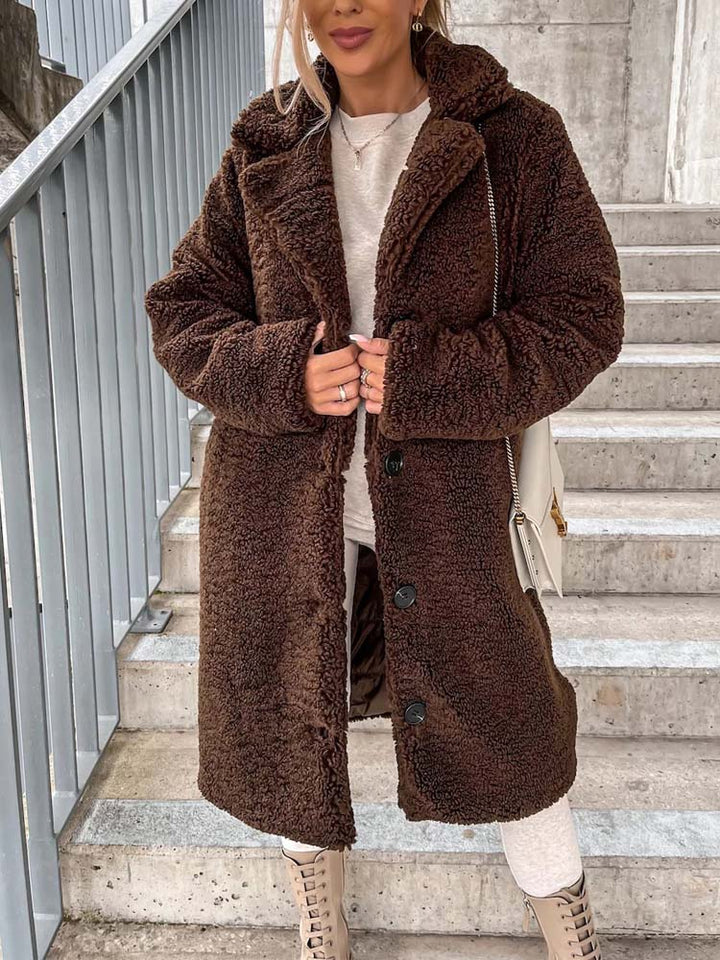 Constance | Women's Long Teddy Coat Winter Wool Sherpa 4