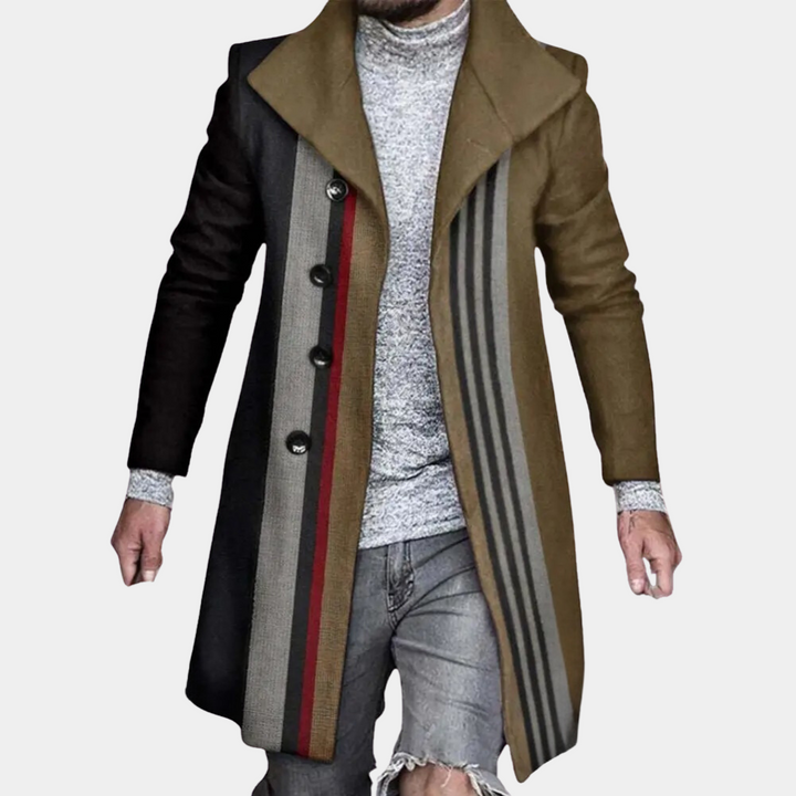 Cornelis | Men's Mid Length Coat Overcoat Winter Warm 5