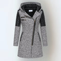 Corrie | Women's Long Winter Coat Hooded Warm Zip Up
