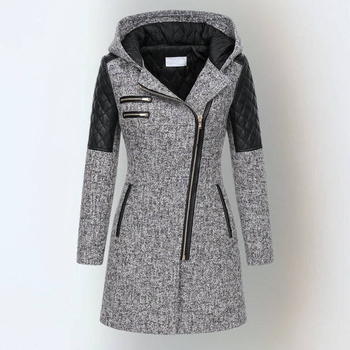 Corrie | Women's Long Winter Coat Hooded Warm Zip Up 1