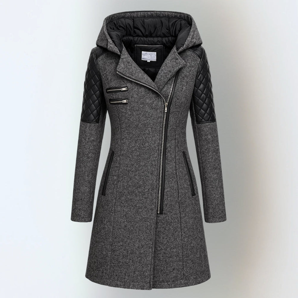 Corrie | Women's Long Winter Coat Hooded Warm Zip Up 2