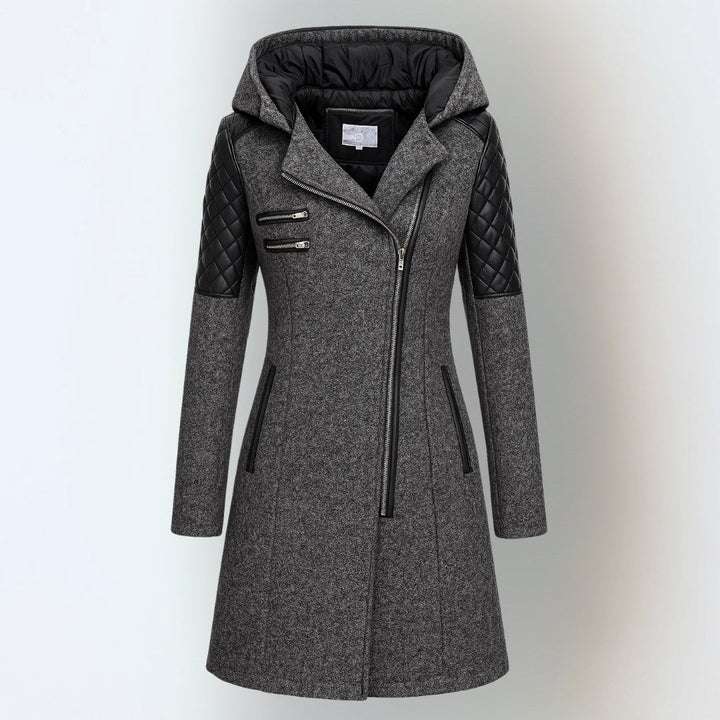 Corrie | Women's Long Winter Coat Hooded Warm Zip Up 2