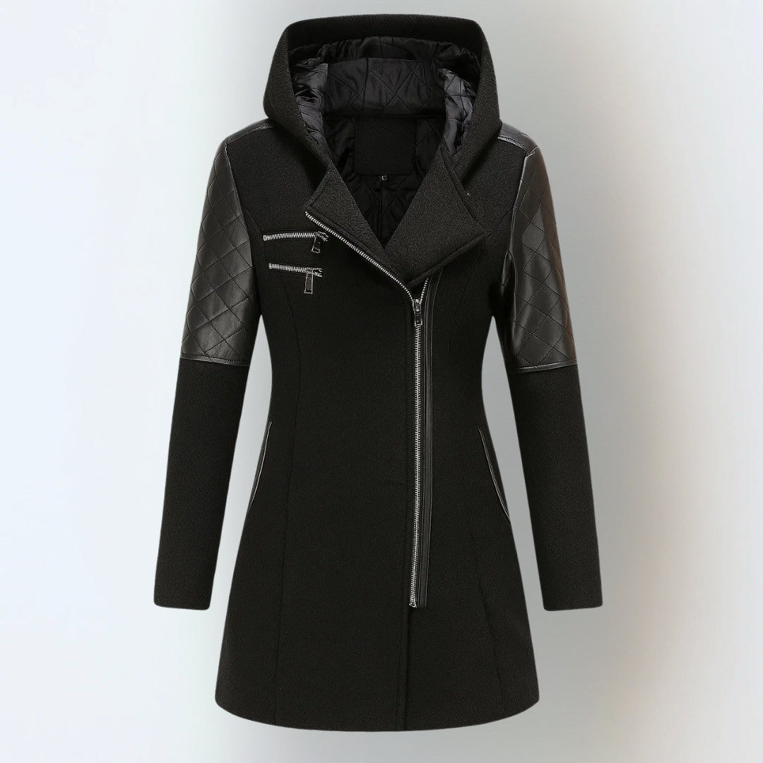 Corrie | Women's Long Winter Coat Hooded Warm Zip Up 3