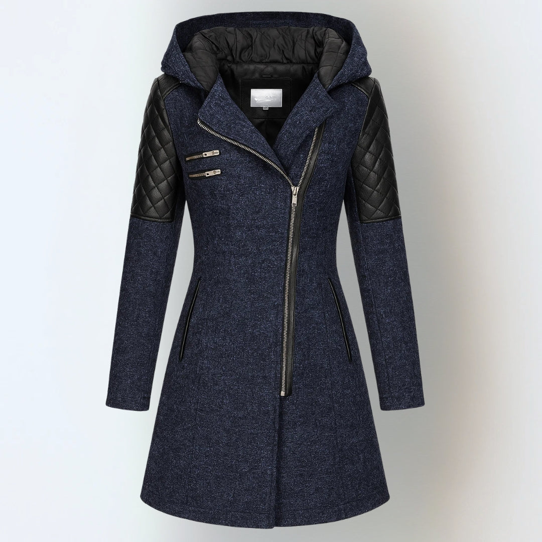 Corrie | Women's Long Winter Coat Hooded Warm Zip Up 5